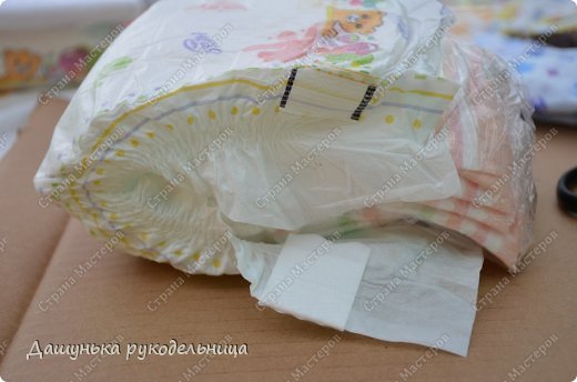 МК-паровозик из памперсов
