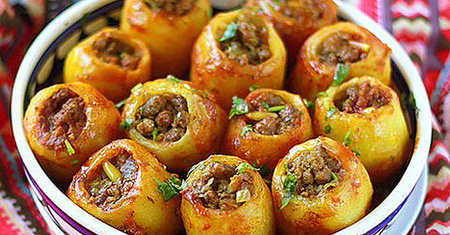 Фаршированный картофель, запеченный в духовке
