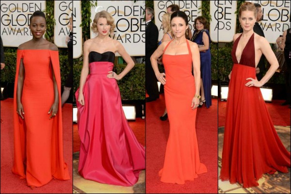 Golden Globes Red Carpet Fashion Red