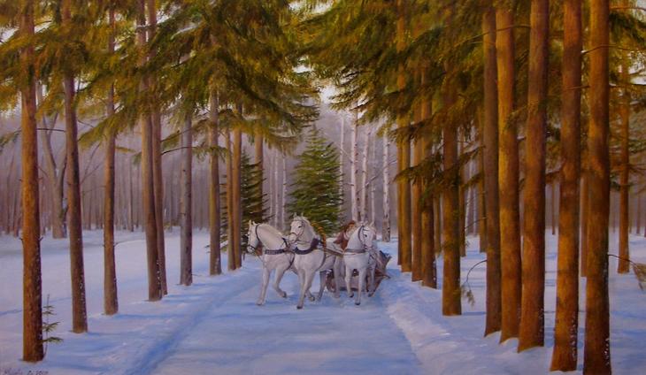 Листья с веток долой, нынче месяц-бродяга. Художник Владимир Куликов Листья с веток долой, нынче месяц-бродяга. Художник Владимир Куликов