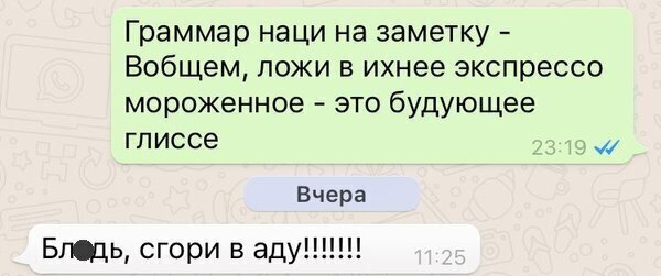 Одно предложение, а столько ненависти Когда ни разу не слышал о правилах правописания
(15 фото)