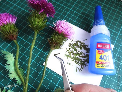 Мастер-класс Квиллинг ЧЕРТОПОЛОХ Бумага Бумага гофрированная Клей Проволока фото 27