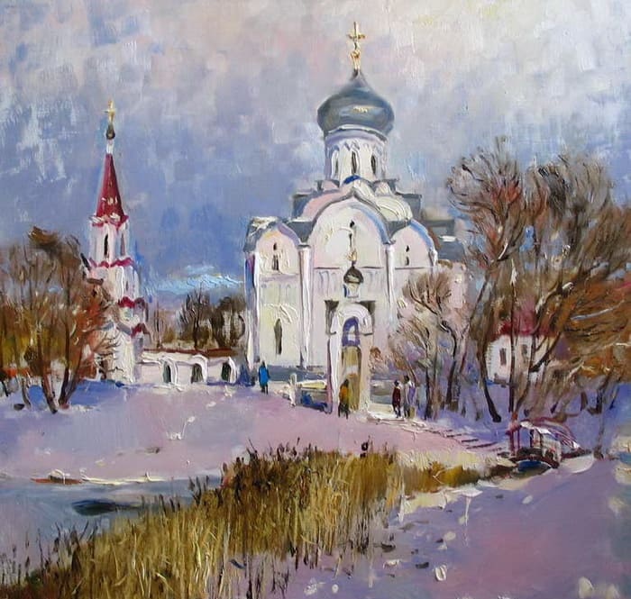 Зимние пейзажи Василия Пешкуна. Зимние пейзажи Василия Пешкуна.