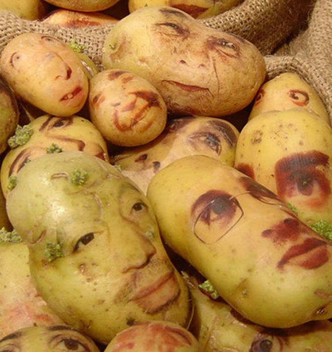 ジャガイモ アート | Potatoes, Potato people, Food humor