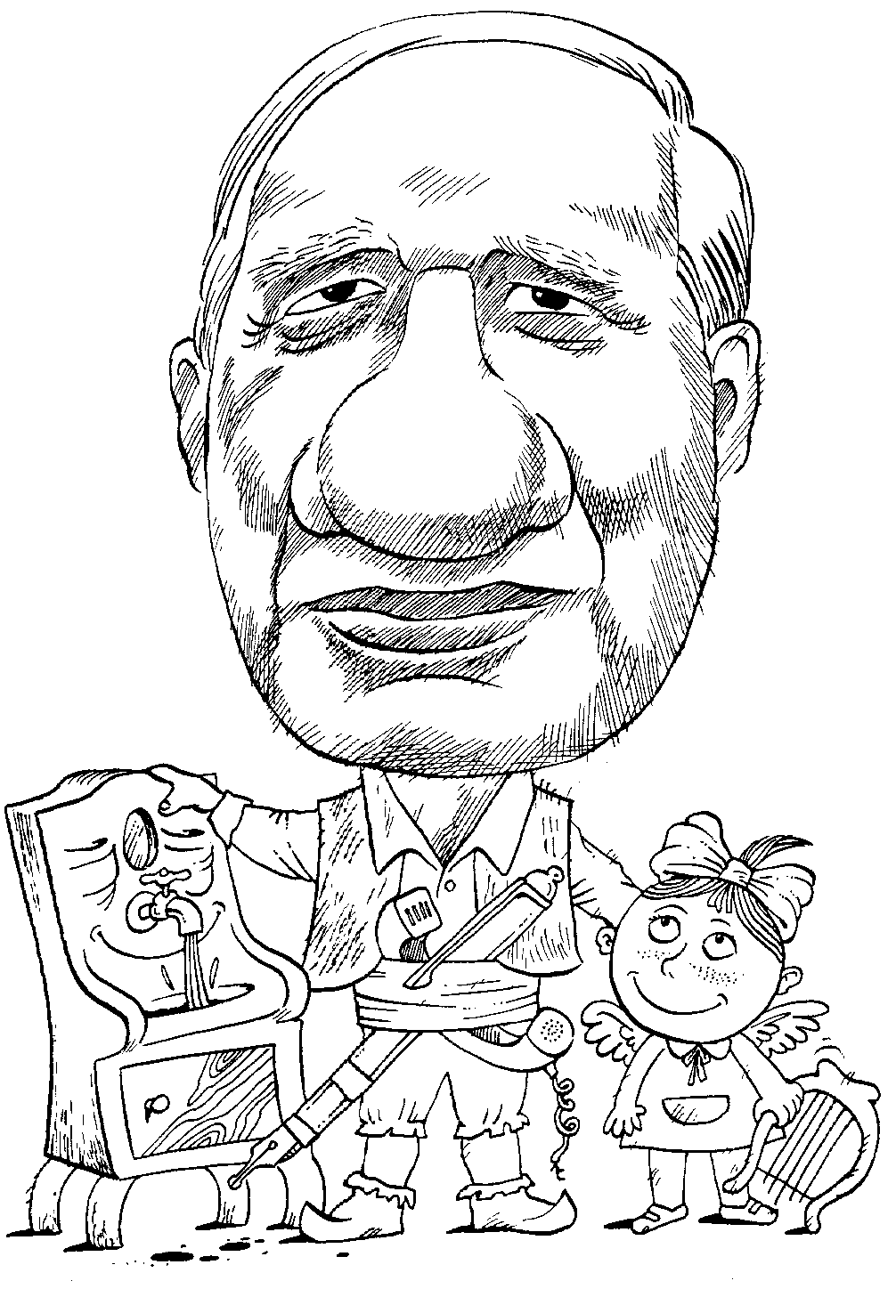 Чуковский писатель портрет шарж