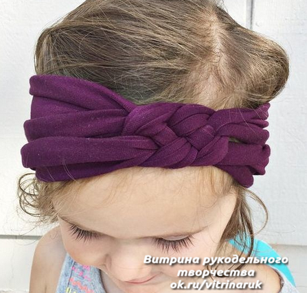 Из старой или ненужной футболки может получиться новый и удобный ободок для волос. handmake,мастер-классы,разное,шитье