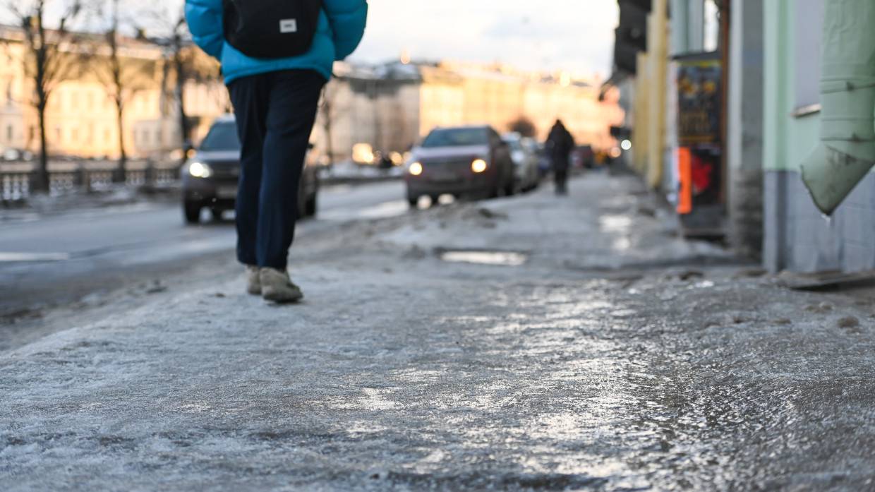 Резкое потепление в Петербурге снова спровоцирует гололедицу