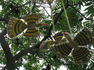Делаем подвеску «Птицы счастья» из джутового шпагата и разноцветных нитей | Ярмарка Мастеров - ручная работа, handmade
