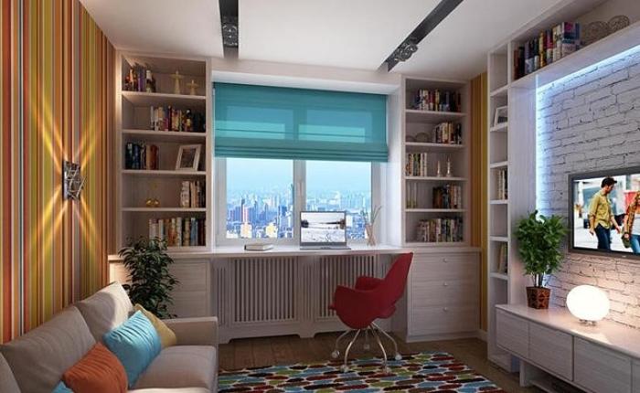 Шкафы вокруг окна, это удобно и экономит пространство в комнате идеи для дома,окно,шкаф