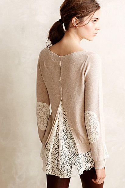 Lacescape Pullover - anthropologie.com I don't know if the fit would work, but I like the look: 