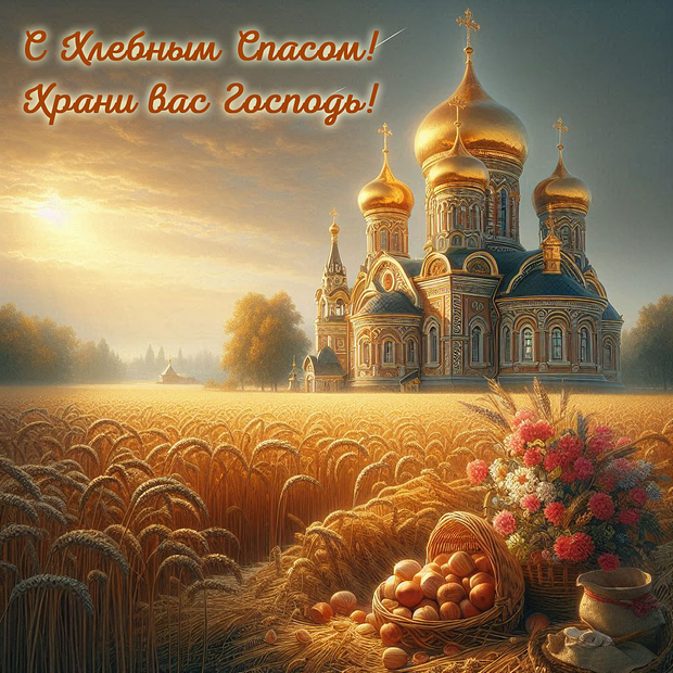 Открытка на Хлебный Спас с теплыми словами