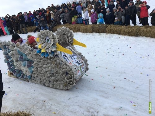 Первый тамбовский фестиваль креативных санок 