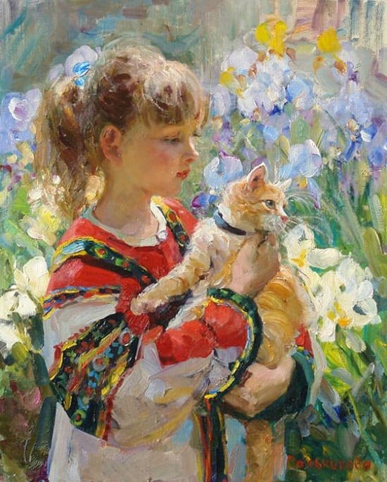 Художник Елена Сальникова. Про Мишкины яблоки 