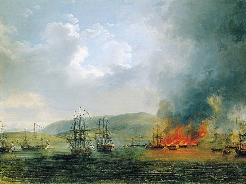 Как русские уничтожили турецкую эскадру в Патрасском сражении Как русские уничтожили турецкую эскадру в Патрасском сражении история