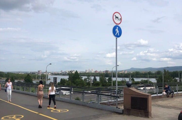 Велосипедиста на мосту