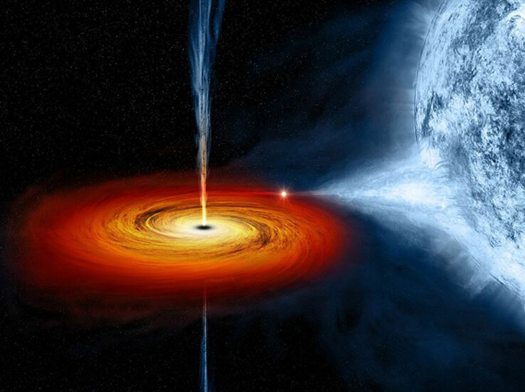 Черная дыра, поглощающая звезду. ©  М. Вэйсс. Источник изображения: nasa.gov