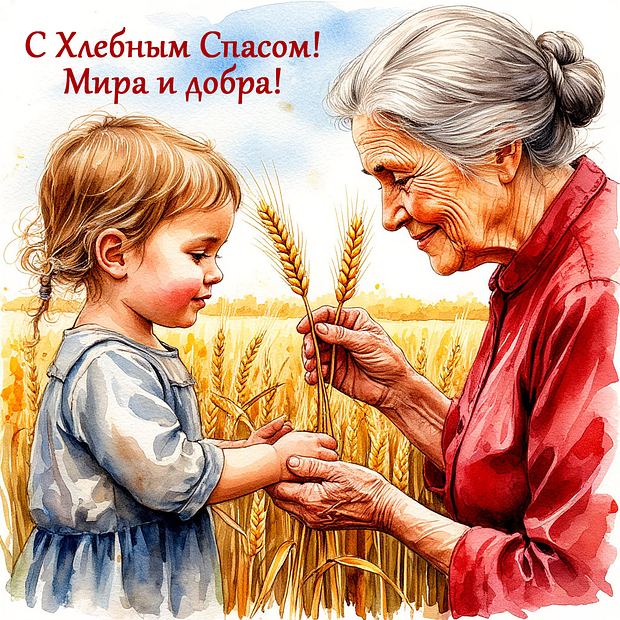 Открытка на Ореховый Спас с теплыми словами