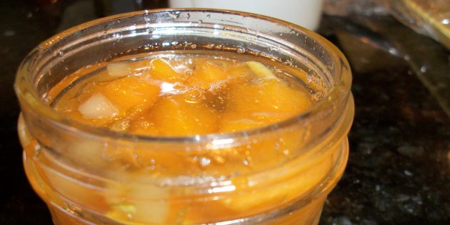 Melon jam with cognac