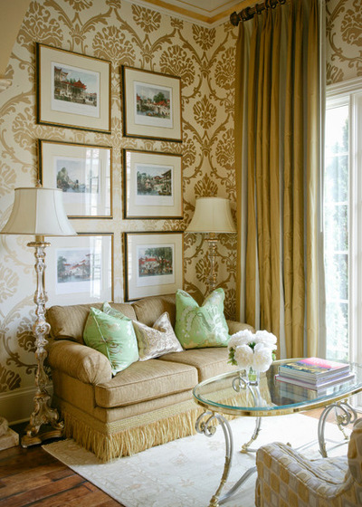 Тропический Гостиная by Tobi Fairley Interior Design