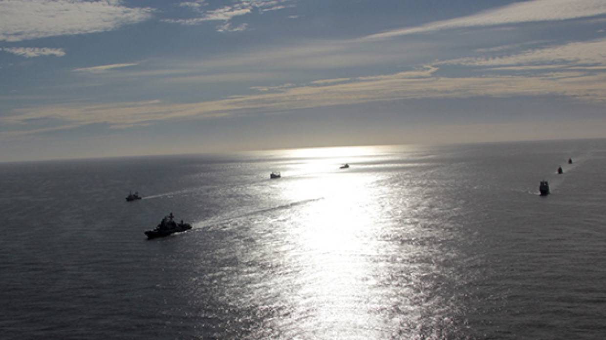 Военные Тихоокеанского флота подготовили корабли к шторму в Приморье