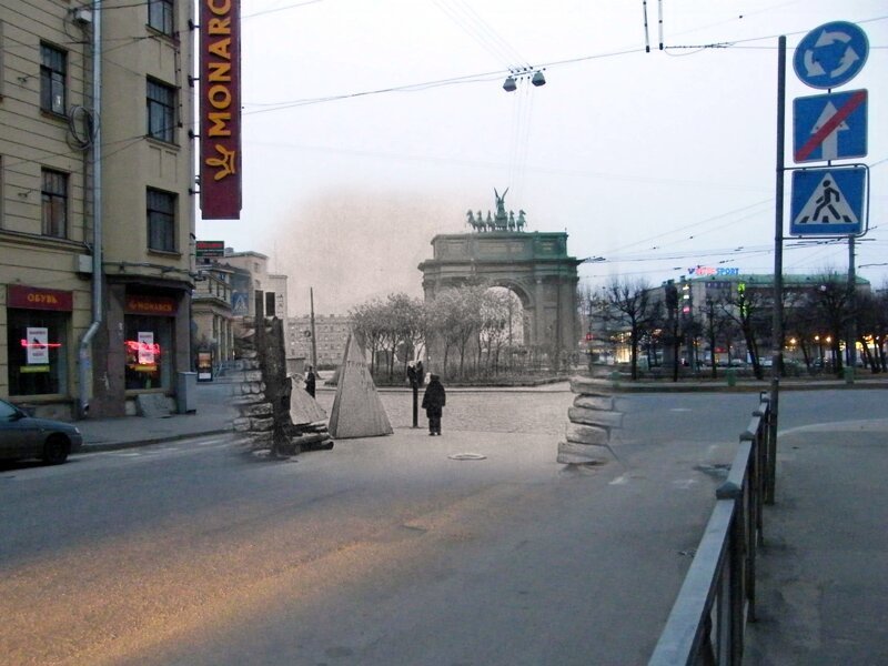 Ленинград 1941-2009 Площадь Стачек- Нарвский проспект блокада, ленинград, победа