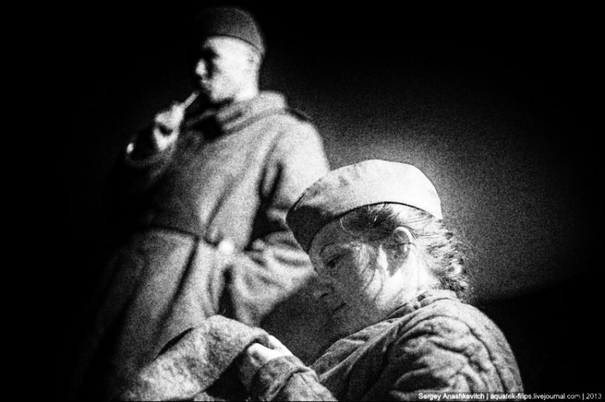 реконструкция, война, взгляд, девушки, женщины