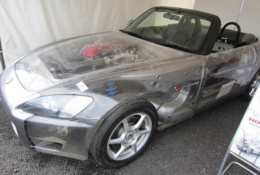 В Японии нашли полностью прозрачную Honda S2000 honda s2000,Марки и модели,ретро