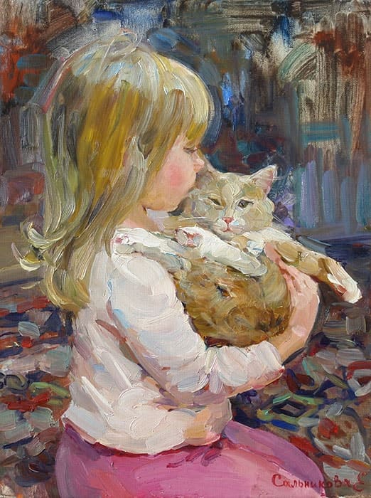 Художник Елена Сальникова. Про Мишкины яблоки 