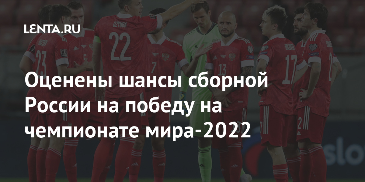 Оценены шансы сборной России на победу на чемпионате мира-2022 Спорт