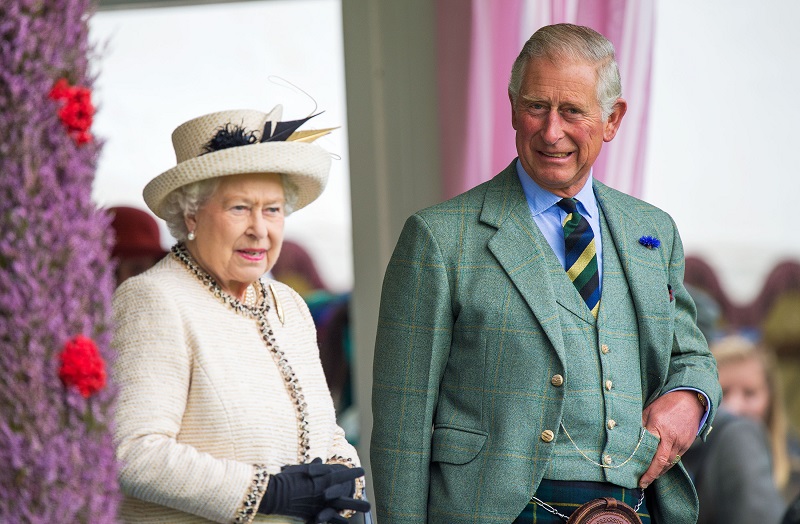 BRAEMAR, SCOTLAND - SEPTEMBER 06: Queen Elizabeth II and Prince Charles, Prince of Wales attend the annual Braemar Highland Games on September 6, 2014 in Braemar, Scotland. (Photo by Samir Hussein/WireImage)