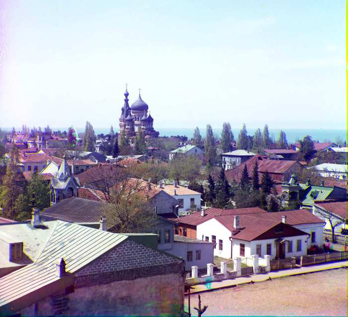 Вид на город Торжок с западной стороны.
