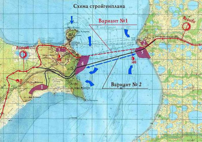 Карта запланированной стройки.