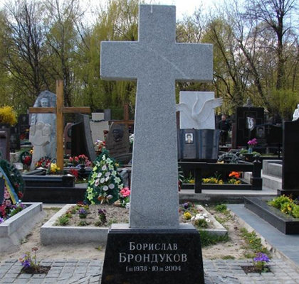 Могила актера на Байковом кладбище в Киеве