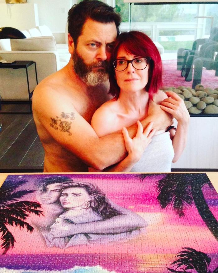 Nick-offerman-megan-mullally-puzzles