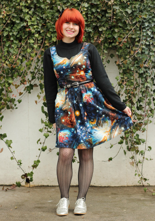 Black_Mock_Neck_Sweater_Under_a_Galaxy_Print_Dress_with_Herringbone_Patterned_Tights_and_Silver_Shoes_(17122234941).jpg