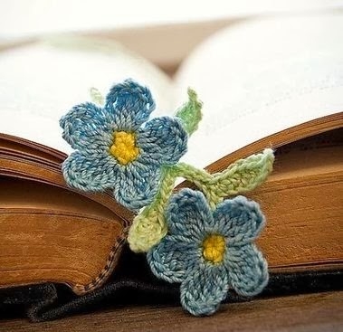 Закладки для книжки из цветочков крючком. Схемы цветов вязание,декор,рукоделие