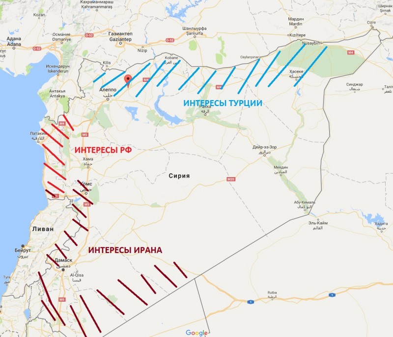 Карта сирии с границами