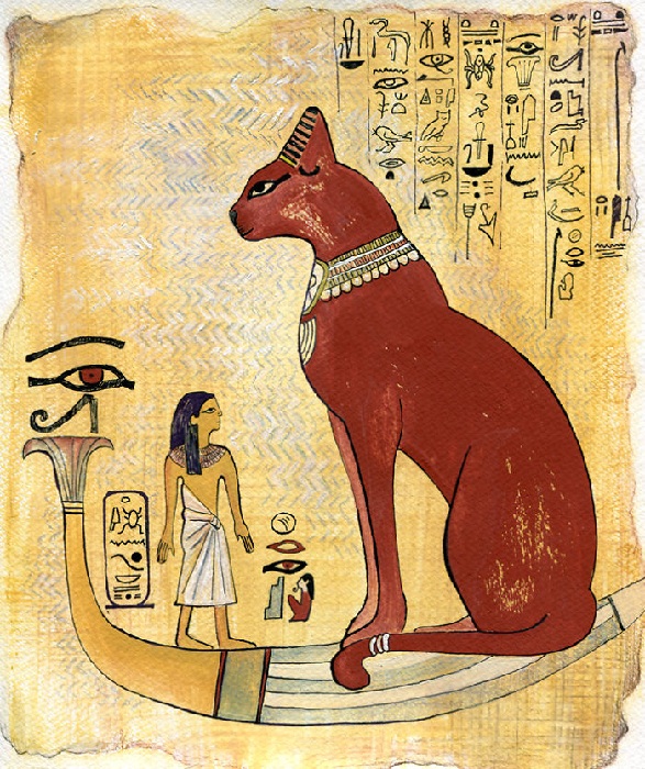 Кот в древнеегипетском стиле.