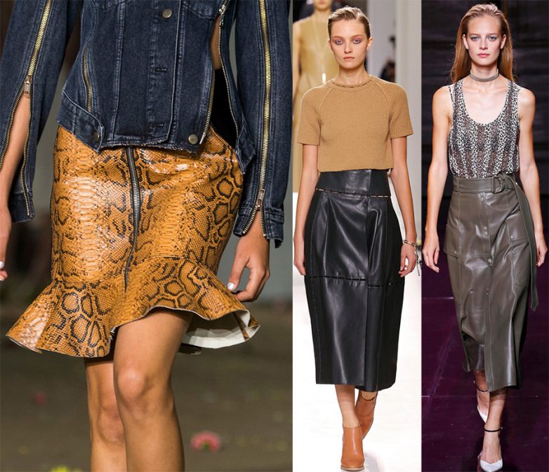 Юбка из кожи весна-лето 2017 Skirt fashion, Trendy skirts, Fashion