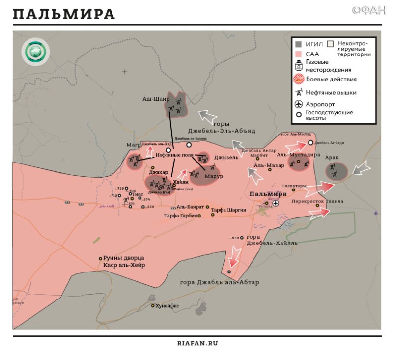 Карта военных действий - Пальмира
