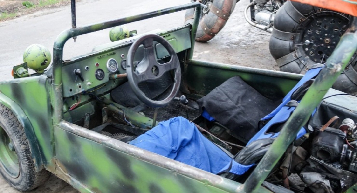 Самодельный багги на базе мотоколяски СМЗ С-3Д с мотором от мотоцикла «Иж» Автомобили