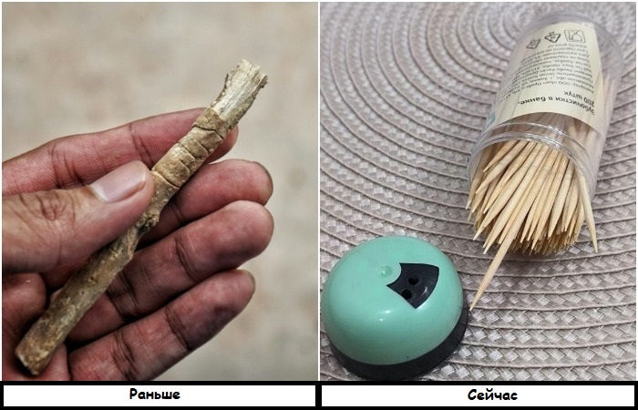 Зубочистки раньше и сейчас
