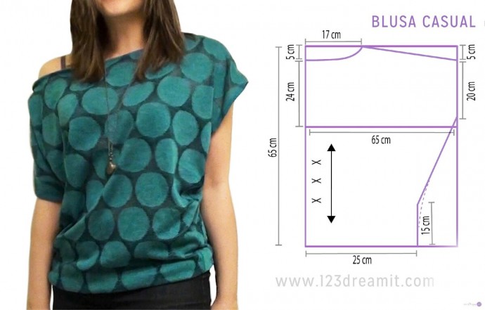Выкройка интересной трикотажной блузки Трикотаж, иногда, шьется, простоВсе, зависит, качестваНо, носится, огромным, удовольствием  