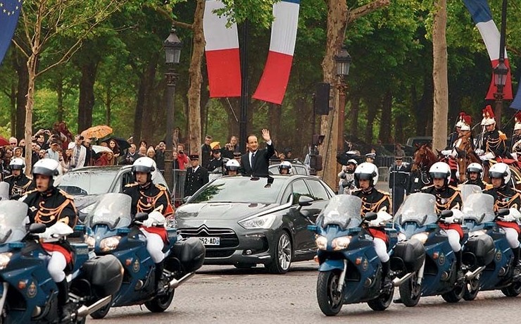7. Кортеж президента Франции автомобили президентов, дорого, президентский кортеж, фото