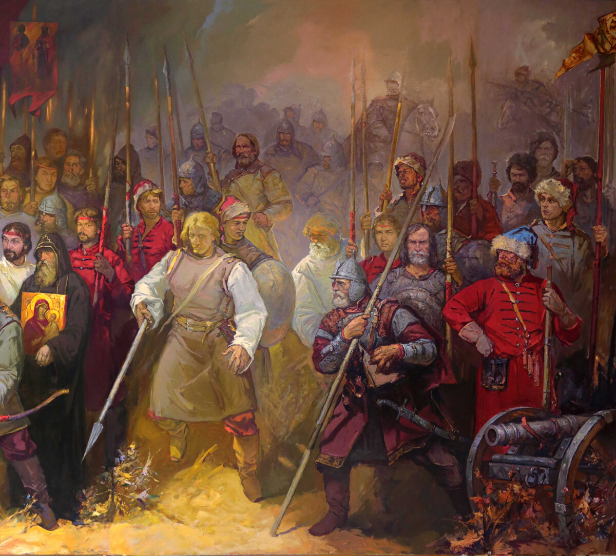 фрагмент картины Судбищенская битва. худ. Анатолий Костянников