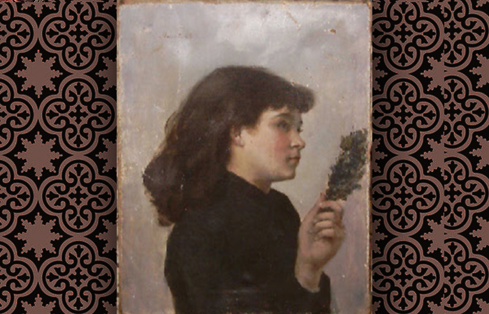 «Вербное воскресенье» (салон 1885 г.), Викторина Мёран. Большинство её полотен и рисунков считаются сегодня утерянными, однако в 2004 эта картина была обнаружена и находится сейчас в историческом музее Коломба.