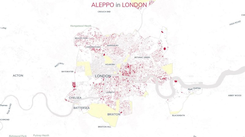 Лондон как Алеппо: дизайнер представил карты разрушенных европейских городов