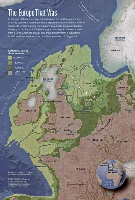 12 тысяч лет назад на месте Северного моря была страна размером с Францию. Нам ничего не известно о той цивилизации 