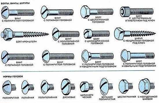 болт под отвертку как называется