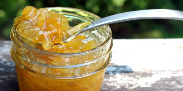 Melon jam with orange and lemon